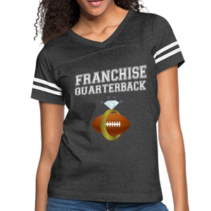 Franchise Quarterback customize jersey gift for engaged or married wife - vintage smoke/white