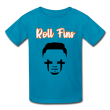 Load image into Gallery viewer, Roll Fins Kids Youth Shirt - turquoise