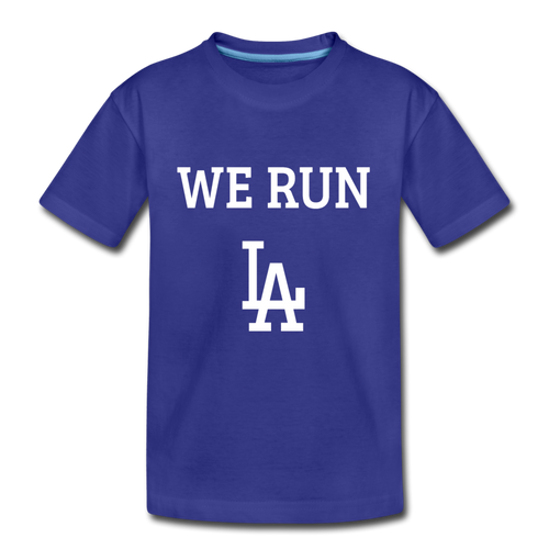 We Run LA Dodgers Kids' Premium T-Shirt - royal blue