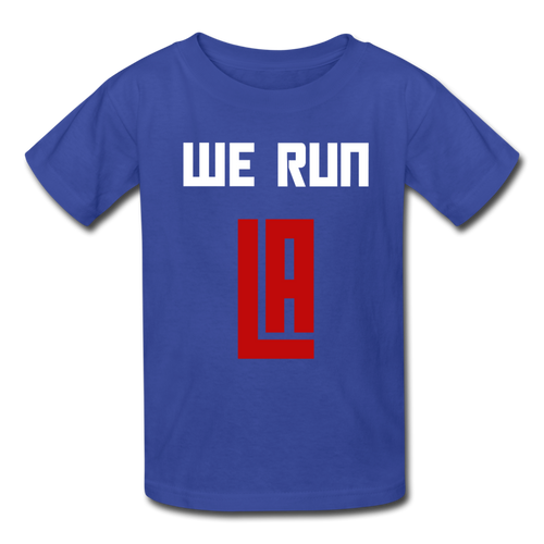 We Run LA Basketball Blue Kids' T-Shirt - royal blue