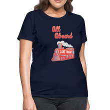 Load image into Gallery viewer, Lane Train Ole Miss All Aboard Women&#39;s T-Shirt - navy