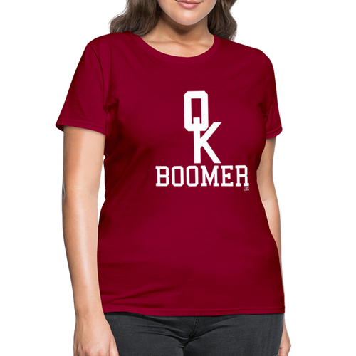OK Boomer Women's T-Shirt - dark red