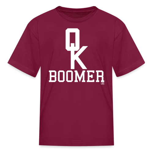 OK Boomer Kids' T-Shirt - burgundy