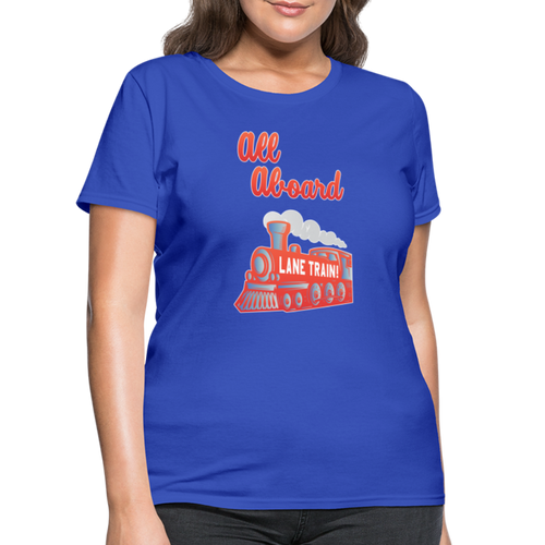 Lane Train Ole Miss All Aboard Women's T-Shirt - royal blue