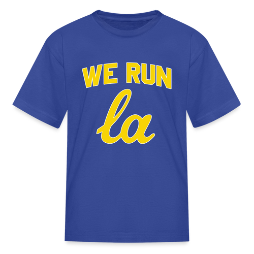 We Run LA College Blue Kids' T-Shirt - royal blue