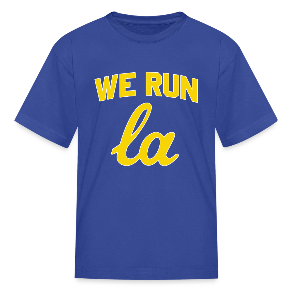 We Run LA College Blue Kids' T-Shirt - royal blue