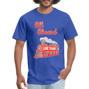 Lane Train Ole Miss All Aboard Unisex T-Shirt - royal blue