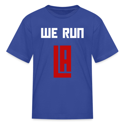 We Run LA Basketball Blue Kids' T-Shirt - royal blue