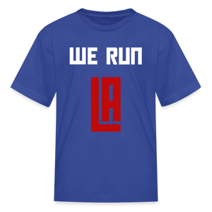 We Run LA Basketball Blue Kids' T-Shirt - royal blue