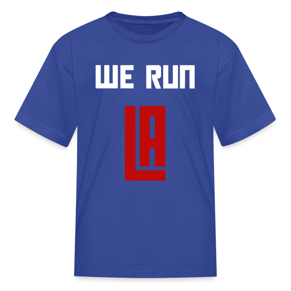 We Run LA Basketball Blue Kids' T-Shirt - royal blue