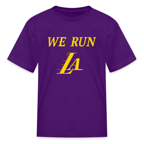 We Run LA Basketball Purple Kids' T-Shirt - purple