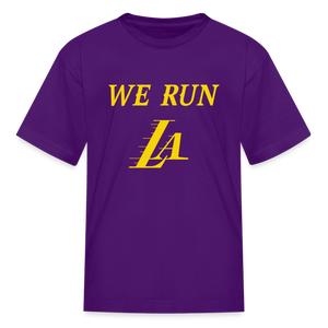 We Run LA Basketball Purple Kids' T-Shirt - purple