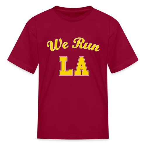 We Run LA College Red Kids' T-Shirt - dark red