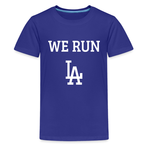 We Run LA Dodgers Kids' Premium T-Shirt - royal blue