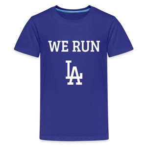 We Run LA Dodgers Kids' Premium T-Shirt - royal blue