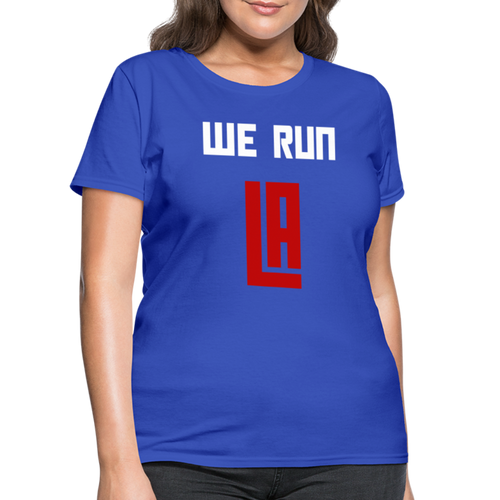 We Run LA Basketball Blue Women's T-Shirt - royal blue