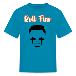 Roll Fins Kids Youth Shirt - turquoise