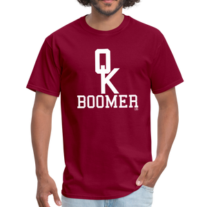 OK BOOMER Unisex Shirt - burgundy