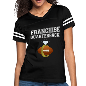 Franchise Quarterback customize jersey gift for engaged or married wife - black/white