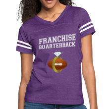 Load image into Gallery viewer, Franchise Quarterback customize jersey gift for engaged or married wife - vintage purple/white