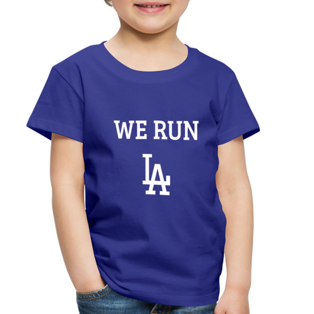 We Run LA Dodgers Toddler shirt - royal blue