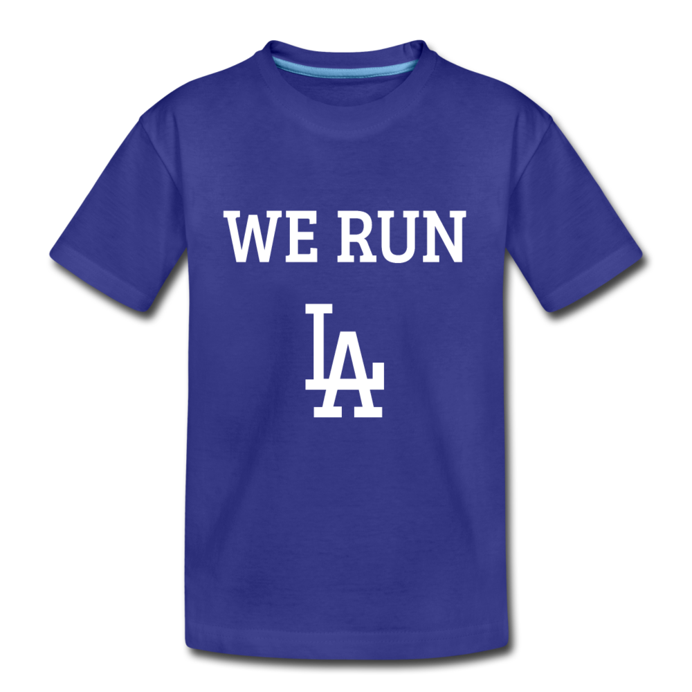 We Run LA Dodgers Kids' Premium T-Shirt - royal blue