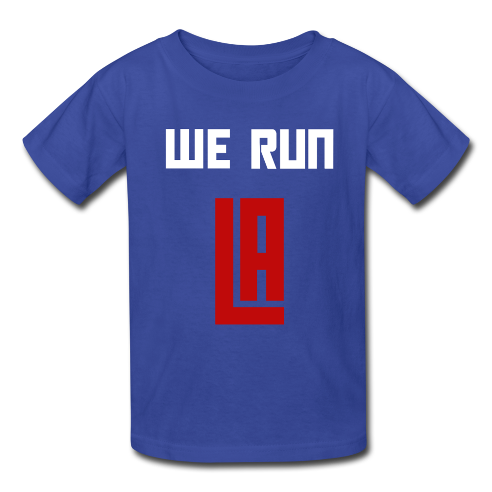 We Run LA Basketball Blue Kids' T-Shirt - royal blue