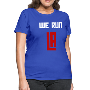 We Run LA Basketball Blue Women's T-Shirt - royal blue