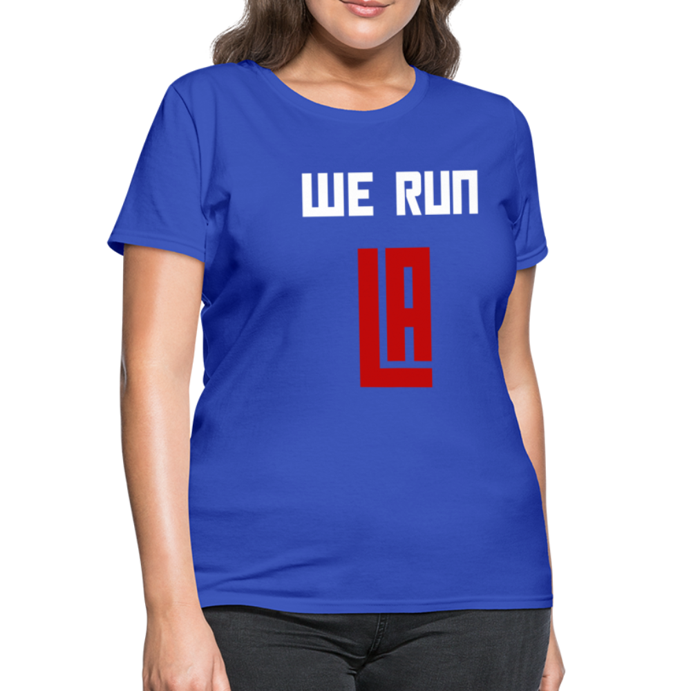 We Run LA Basketball Blue Women's T-Shirt - royal blue