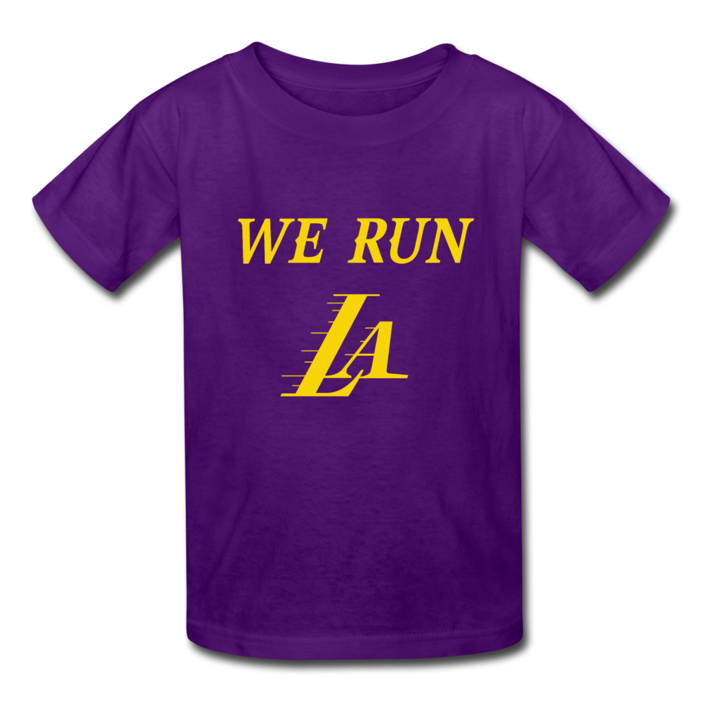 We Run LA Basketball Purple Kids' T-Shirt - purple