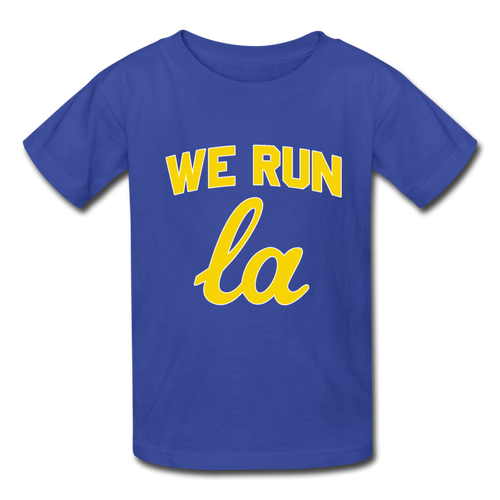 We Run LA College Blue Kids' T-Shirt - royal blue