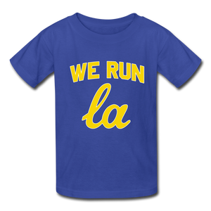 We Run LA College Blue Kids' T-Shirt - royal blue