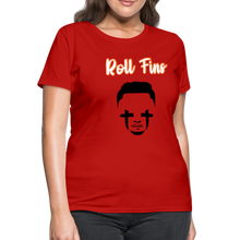 Load image into Gallery viewer, Roll Fins Women&#39;s T-Shirt - red