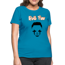 Load image into Gallery viewer, Roll Fins Women&#39;s T-Shirt - turquoise