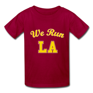 We Run LA College Red Kids' T-Shirt - dark red