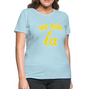 We Run LA College Blue Women's T-Shirt - powder blue