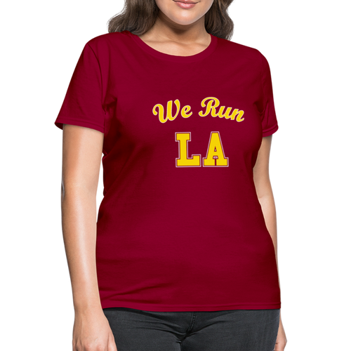We Run LA College Red Women's T-Shirt - dark red