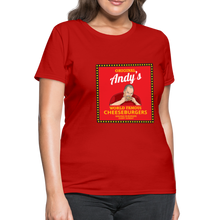 Load image into Gallery viewer, Andy Reid Cheeseburgers Women&#39;s T-Shirt - red
