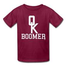 Load image into Gallery viewer, OK Boomer Kids&#39; T-Shirt - burgundy