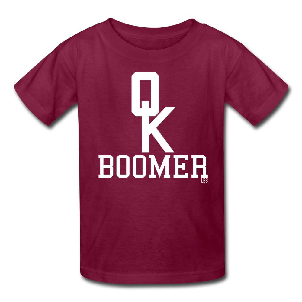 OK Boomer Kids' T-Shirt - burgundy
